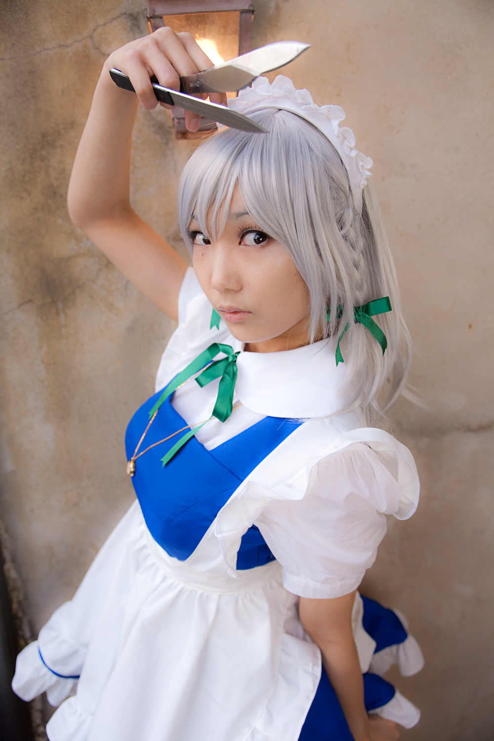 cosplay美女套图 c77 Sakuya Izayoi　白丝假发扮相(1)
